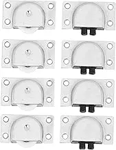 Operitacx 4 Pairs Stainless Steel Sliding Door Roller Wheels Quiet Furniture Rollers for Wardrobe Cabinet and Office Use Easy Installation Durable Design Accessories Random Color