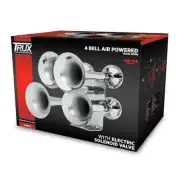 Trux THORN-2 Train Horn, 4 Bell, Chrome (140 145 Decibels)