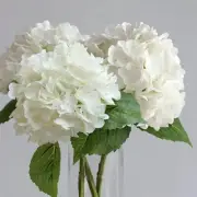 Hydrangea Artificial Flowers Touch Latex 21inch Home Decor Bridal Bouquet 3Pcs