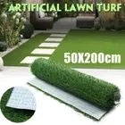 1-4SQM Artificial Grass Carpet Green Fake Synthetic Garden Landscape Lawn Mats