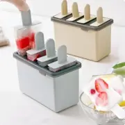 4 cells Mould Frozen Molds Icy Pole Jelly Block Maker Ice Cream Pop Popsicle FV