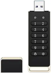 Mellisso Secure USB Drive, 32GB Encrypted USB Flash Drive Hardware Password Memory Stick with Keypad USB 3.0 Disk Flash Black