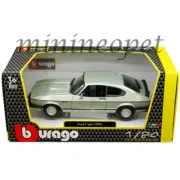 BBURAGO 18-21093 1982 FORD CAPRI 1/24 DIECAST MODEL CAR LIGHT GREEN METALLIC