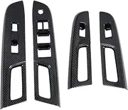 Rynplex Car Carbon Fiber Window Glass Lift Button Trim Switch Cover Door Armrest Panel, for Subaru, WRX/WRX STI 2015-2020 LHD Car Window Switch Trim Panel