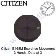 Genuine Citizen E168 Watch Movement Eco-Drive 3 Hands, Date at 3 Solar
