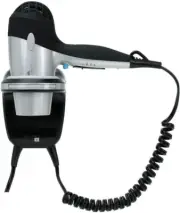 Dual Watt 3 Speed Greensense Wall Mount Ionic Hair Dryer with Dimmable LED Night