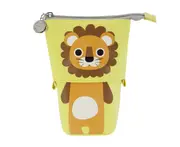 Pencil Pouch Cartoon Printing Large Capacity Zipper Design Telescopic Pencil Case Standing Pen Holder for Boys Girls