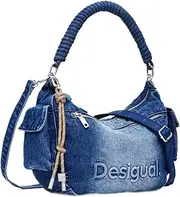 [Desigual] Denim Shoulder Bag Casual Style Women Blue Handbags