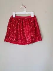 Cat & Jack Girls' Sequin Tulle A-Line Skirt - Red