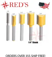 REDS Y72814-4 - 5 Piece Straight Router Bit Set 1/4" Shank