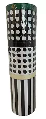New IKEA Pluggland Set of 3 Tin Containers Canisters Black White HTF