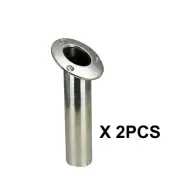 2PCS Heavy Duty S.S 316 Flush Mount Fishing Rod Holder 30Â°