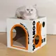 🔥新品促銷🔥夏季貓窩 貓抓板 防水貓盒子 封閉式瓦楞紙盒 貓咪紙箱屋