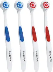 Tongue Dr. Tongue Brush - Scraper, Scrubber, and Cleaner - Essential for Oral Hygiene and Fresh Breath (4 Pack)