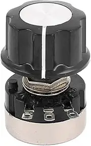 Aexit RV24YN (Control electrical) 20S/B302 3K ohm Carbon Film Rotary Taper Potentiometer (37ry624qf528) w Knob
