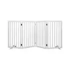 PaWz Wooden Pet Gate Dog Fence Safety Stair Barrier Security Door 4 Panel Large