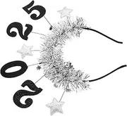 [FOMIYES] 2025 New Year Headwear Glitter Number Headpiece Snake Year Headband New Year Eve Hair Accessories New Year Photo Props New Year Party Headdress New Year Hair Accessories Iron Wire