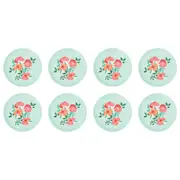 8PK Annabel Trends Bamboo Plate Sherbet Poppies Food Serving Dish 20cm Round