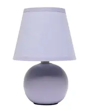 Lalia Home Nauru 8.66in Traditional Petite Ceramic Orb Base Bedside Table Desk Lamp