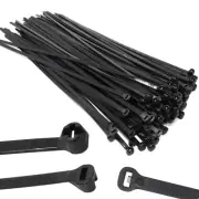 100pcs Push Mount Zip Ties 10" Cable Zip Tie with Stainless Steel Metal