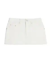 logo-patch denim miniskirt 27 White