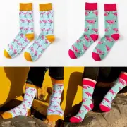 Mens Unisex Cotton Funny Socks Flamingos Socks Novelty Lovers Beach Socks UL