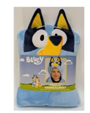 BLUEY Hooded Blanket w/ Pockets Toddler 50 x 39 Boy or Girl Plush Soft NIP