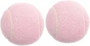 Totority Tennis Training Equipment 2pcs Tennis Balls Rebound Balls for Practice Beginner to Advanced Players Pink