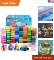 Non-Toxic 65 Color Air Dry Modeling Clay Set with Tools - Perfect for All Ages