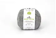 Thread Cotton Recycled Eco Vita 3mm 100g Knitting And Crochet Hook Col. 112 Grey