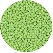 Czech Glass Seed Beads Size 11/0 Matte Rainbow Opaque Lime