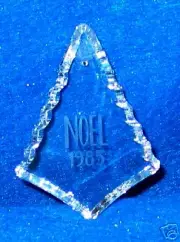BACCARAT CRYSTAL: Noel 1985 Tree Shaped Pendant