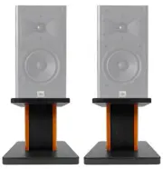 (2) 8” Wood Bookshelf Speaker Stands For JBL Arena 130 Bookshelf Speakers