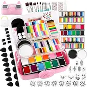 Depvision Torbers Super Big Face Painting kit for Kids FOR Face Painter, Washable Face Paint, Safe for Sensitive Skin, Non-Toxic FOR School Party, Halloween, Events, Brithday Party, Family, Festival