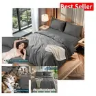 Luxury 100% Egyptian Cotton 1200 Thread Count King Size Sheet Set - Dark Grey