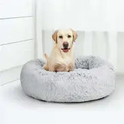 Pawz Replaceable Cover For Dog Calming Bed Mat Soft Plush Kennel Charcoal Size L