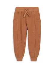 Miles The Label Boys' Copper Cotton Ottoman Joggers - Little Kid