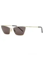 Saint Laurent Cat-eye Sunglasses - Gold ONE SIZE