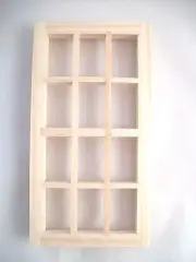 12-Light Window 2-1/2x5" dollhouse 1:12 scale #5024 1pc Houseworks wooden