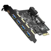 Ext. USB 3.1 Type C + Internal 19P 20pin USB3.0 + 4 USB3.0 Port PCI-e Card UASP