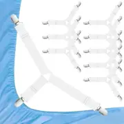 8Pcs Bed Sheet Holder Straps,Bed Sheet Clips Fitted Sheet Strap Fastener and Hol