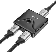 MT-VIKI HDMI Splitter Switch 4K@60Hz, Bi-Directional 1 in 2 Out/2 in 1 Out, HDMI2.0 Switcher Splitter Support 4K 3D 1080P, HDCP 2.2, HDR,UHD for Xbox,PS4/5,Blu-ray,TV,Fire Stick, Projector