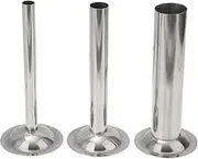 BEBEMOKO 3pcs Set Sausage Filler Tube Canning Funnels Sausage Stuffer Tube Sausage Filler Nozzle Mixer Sausage Filling Tool Sausage Filler Machine Sausage Funnel Manual Dosing Funnel Silver