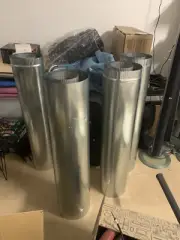 Stainless Steel Flue Pipe Chimney Lined Straight Wood Stove Heater-Exhaust-Pipe