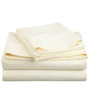 Superior Blend Solid 600 Thread Count Cotton Rich Deep Pocket Sheet Set
