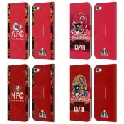 OFFICIAL NFL 2024 DIVISION CHAMPIONS LEATHER BOOK CASE FOR APPLE iPOD TOUCH MP3