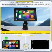 Zopsc 7in HD Dual Din Car Stereo, Portable Wireless Touchscreen Automatic Multimedia Player
