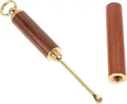 ERINGOGO Vintage Ear Wax Removal Tool with Metal Scoop Portable Ear Cleaning Spoon with Protective Lid for Adults Travel Friendly Ear Wax Scooper