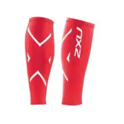 2XU Compression Calf Guards Pair Red Size M