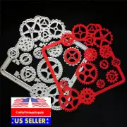 Steampunk gears wheels frame Metal craft stencil die cut cutters cutting dies